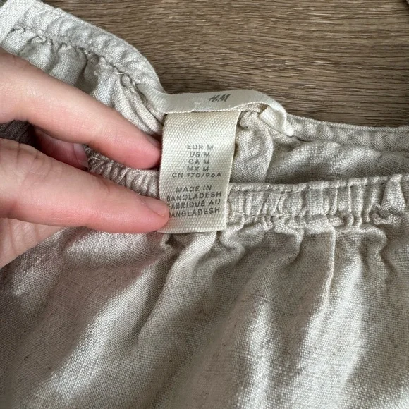 H&M Beige Linen Blend Top - Picture 4 of 4